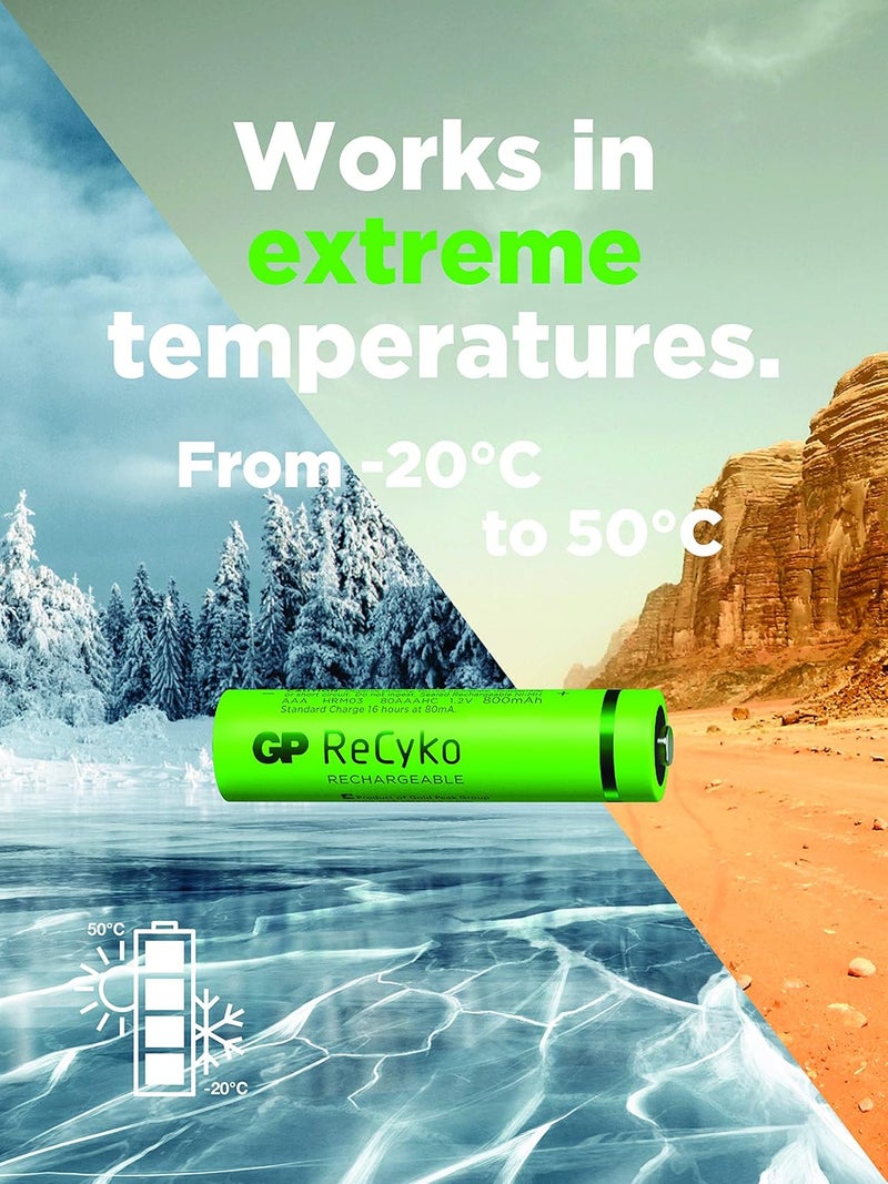 GP Rechargeable ReCyKo+ AA 2700 Mah Pack of 4, BATTERY - Image 5