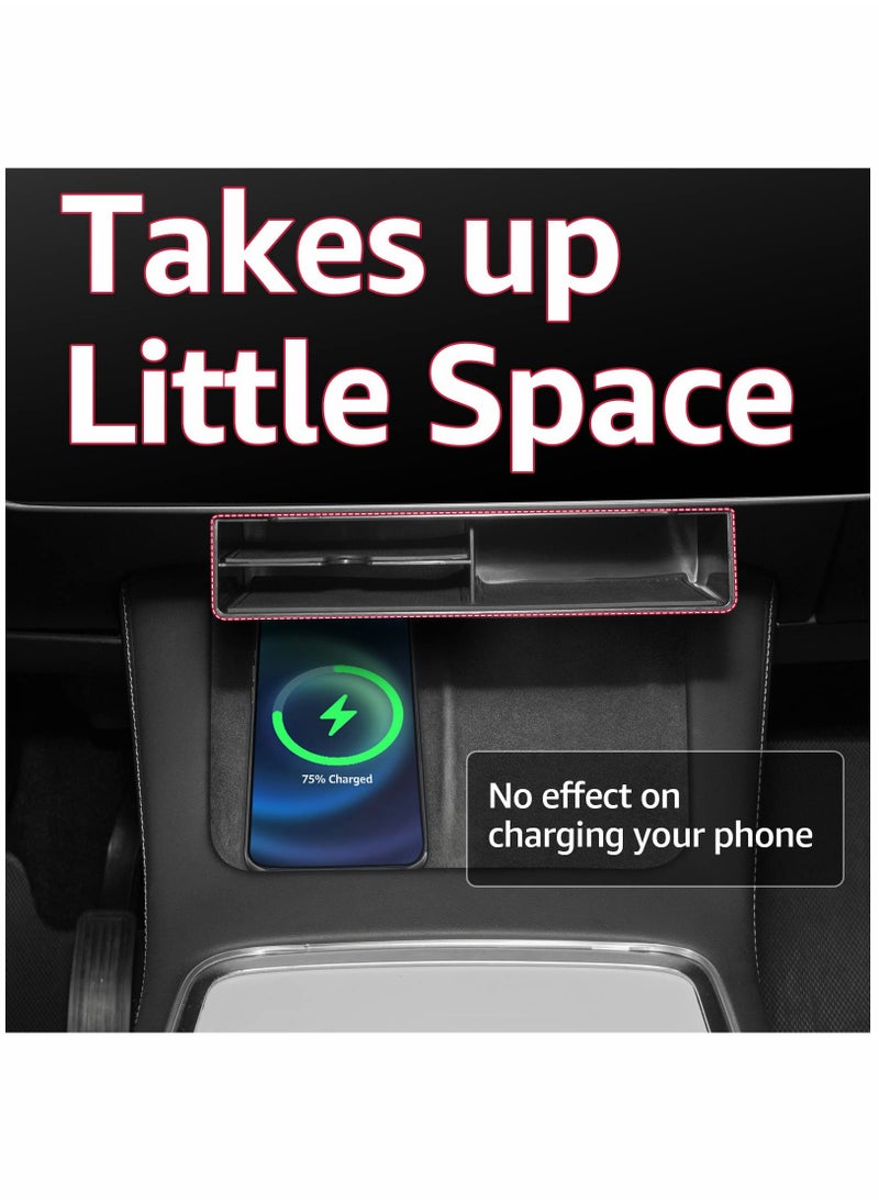 Generic - Center Console Organizer for Tesla Model Y 3, Under Central Control Screen Storage Box 3 2021 2022 2023 - Image 1