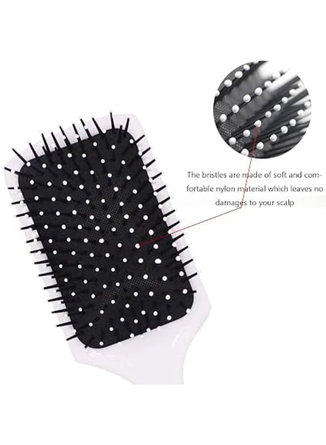 Unicorn Hairbrush Hair Detangler Brush - Paddle Air Cushion Brush Wave Frizzy Long Thick Fine Hair Smoothing Brush for Women Girls Kids - Square Blue Rainbow - Image 2