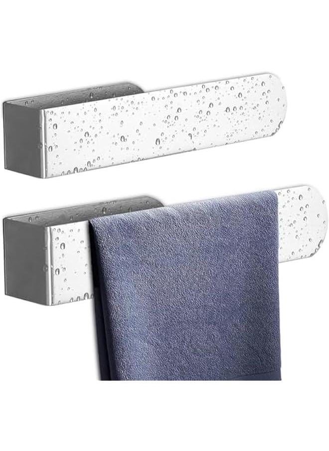 HOOKOR Hand Towel Holder, Self Adhesive Bathroom Towel Holder, SUS 304 Stainless Steel Towel Holder for Bathroom Wall, 8-inch Matte for Bathroom, Hand Towel Racks for Bathroom,Kitchen (Sliver)  - Image 1