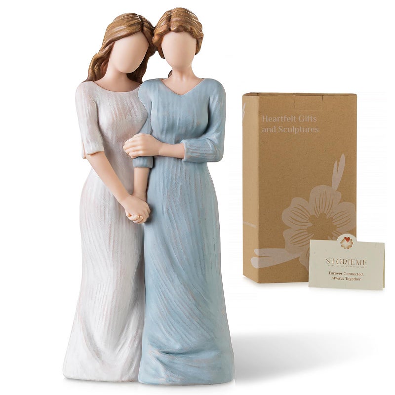 Storieme Mother of The Bride Gifts from Daughter 75 Bride Holding Moms Arm Resin Figurine Keepsake for Mom on Wedding Day Unique Mothers Day Birthday Present - Image 2