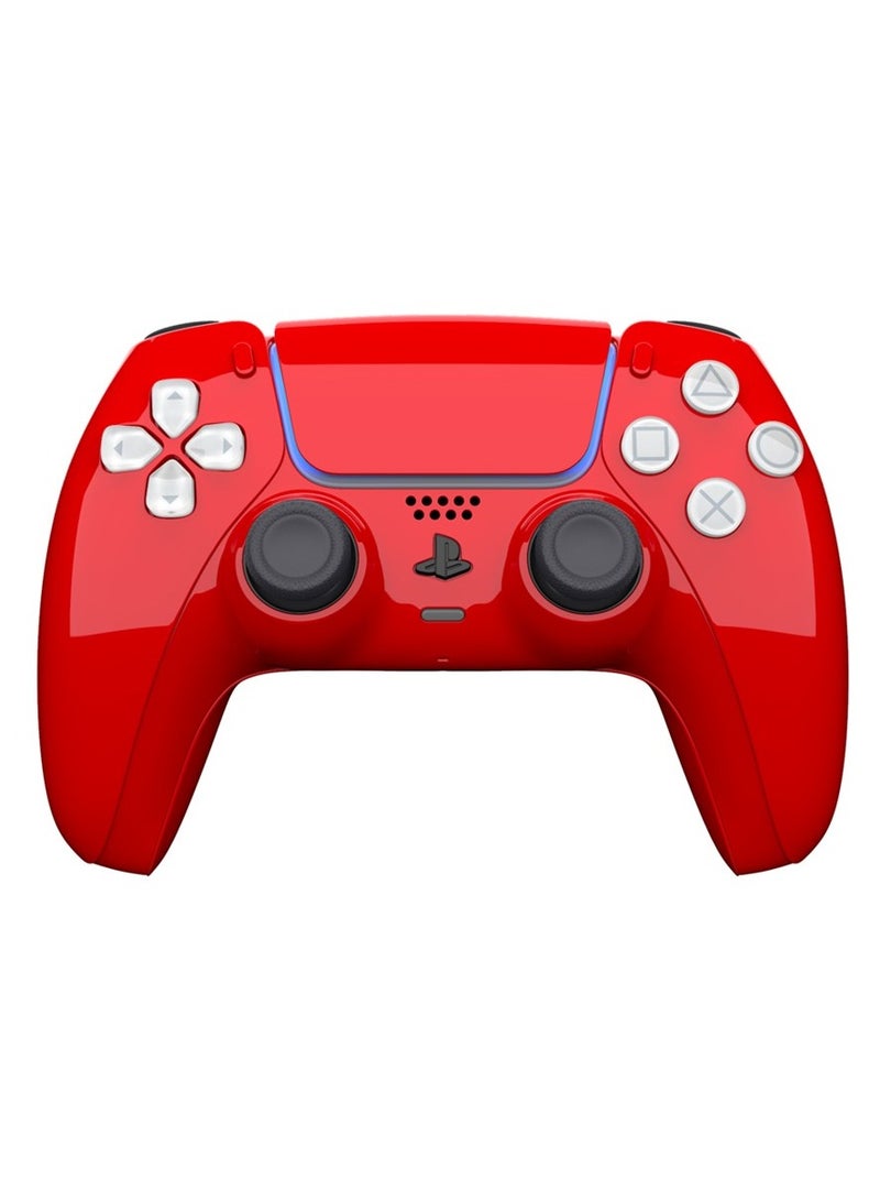 CRAFT by MERLIN PAINTED PLAY STATION 5 DUAL SENSE WIRELESS CONTROLLER RED EDITION - Image 1