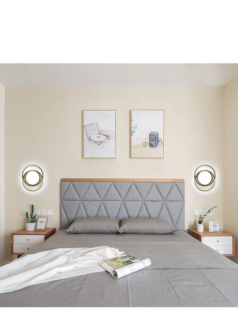 Modern LED Ceiling Light,Simple Design Ceiling Light, Round Metal Ceiling Lamp(Gold)