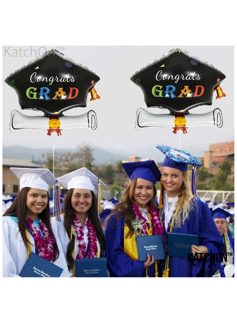 KATCHON Graduation Cap Balloons - Big 24 Inch | Graduation Hat Balloons, Graduation Decorations Class of 2025 - Image 4