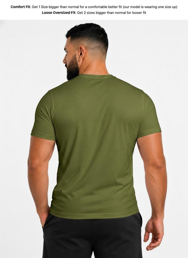 بريما إيس رجالي T-Shirt عشاق الجيم لاكشري Olive Green - Image 2