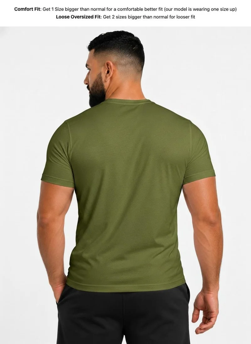 بريما إيس رجالي T-Shirt عشاق الجيم لاكشري Olive Green