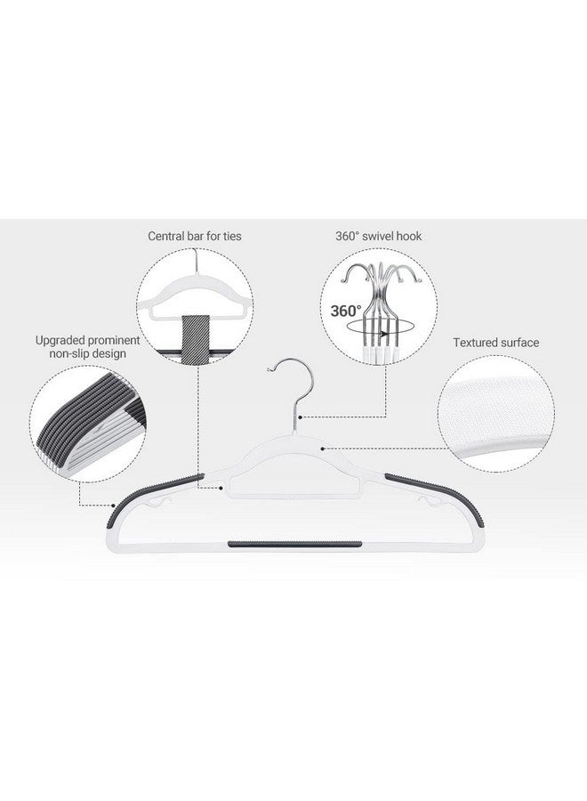 HOLLIO Plastic Hangers Heavy Duty Clothes Hangers with Non-Slip Pads Space Saving 0.2" Thickness Super Lightweight Organizer Clothes Hanger for Wardrobe,Multi Purpose Use for Clothing Hanging (18) - Image 3