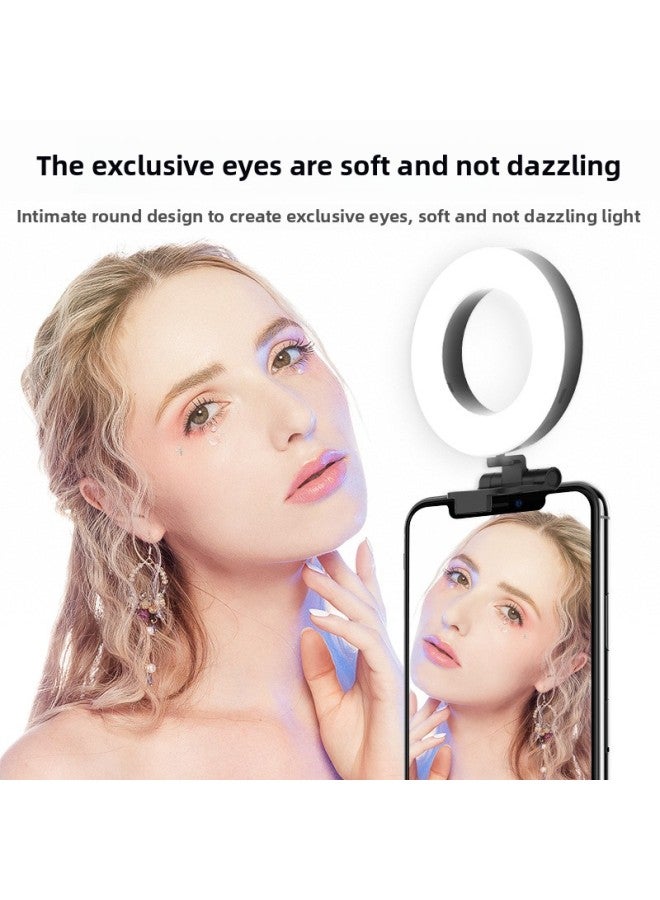 4-inch Full Aperture Strong Clip Live Fill Light Computer Notebook Ring Light Display Clip Beauty Light-Light Source Color:E８  - Image 4