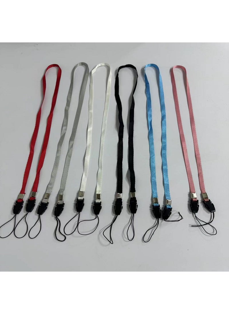 Generic 7mm Dual-Head Lanyard for Portable Fans Summer Neck Straps Navy blue orchid 