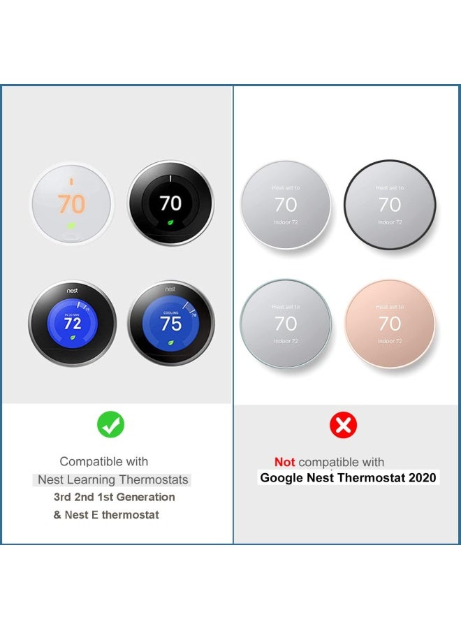 Metal Nest Learning Thermostat Wall Plate Compatible With Nest Learning Thermostat 3Rd 2Nd 1St Generation Silver Wall Plate Only And2020 Nest Thermostat Can T Be Used  - Image 2