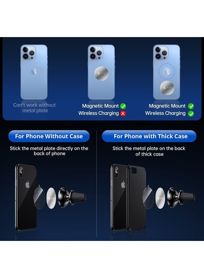 Syncwire Magnetic Phone Holder for Car, Super Strong Magnet Car Phone Holder Mount Air Vent 360° Rotatable Cell Phone Holder Mount for Car Compatible iPhone 14 13 12 11, Pro, Pro Max, X XS XR,Android - Image 5