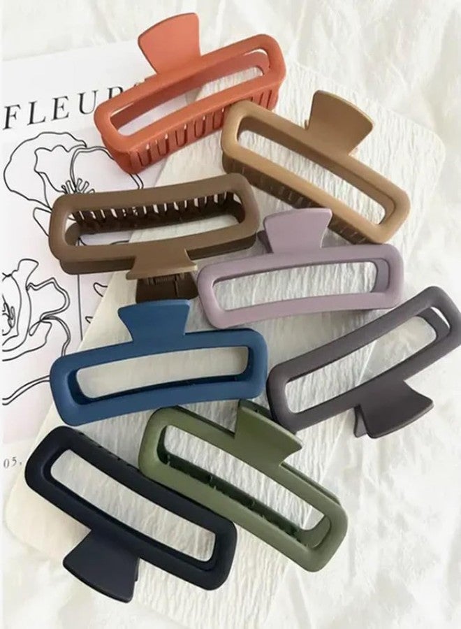 RHOSYN Large Claw Clips For Thick Long Curly Hair Strong Hold Jaw Clip Jumbo Non-Slip Rectangle Triangluar Hair Clips For Women & Girls Hair Accessories Pack of 6 Multicolor - Image 3