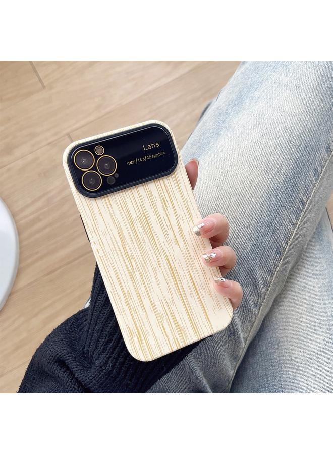 S-TOP Case For iPhone 14 Pro Max Wood Grain TPU Phone Case with Lens Film - Image 1