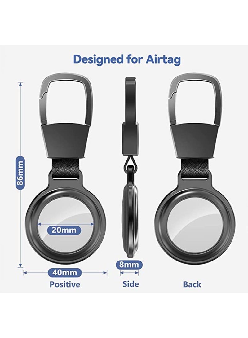 2 Pack Apple Air tag Holder Protective Cover Keychain AirTags Case Accessories with Anti-Lost Keyring, Finder Items Airtag for Wallet Luggage Backpacks Dog Cat Pet Collar Necklace Holder  - Image 4