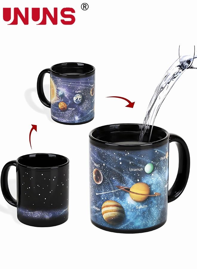 UNUNS 330ML Coffee Mug Heat Color Changing Solar System Ceramic Coffee Cup Tea Cup Space Mug Cup Astronomy Mug Unique Holiday Birthday Gift - Image 3