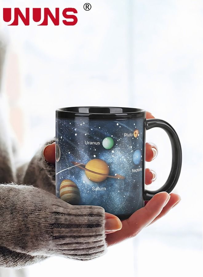 UNUNS 330ML Coffee Mug Heat Color Changing Solar System Ceramic Coffee Cup Tea Cup Space Mug Cup Astronomy Mug Unique Holiday Birthday Gift - Image 2
