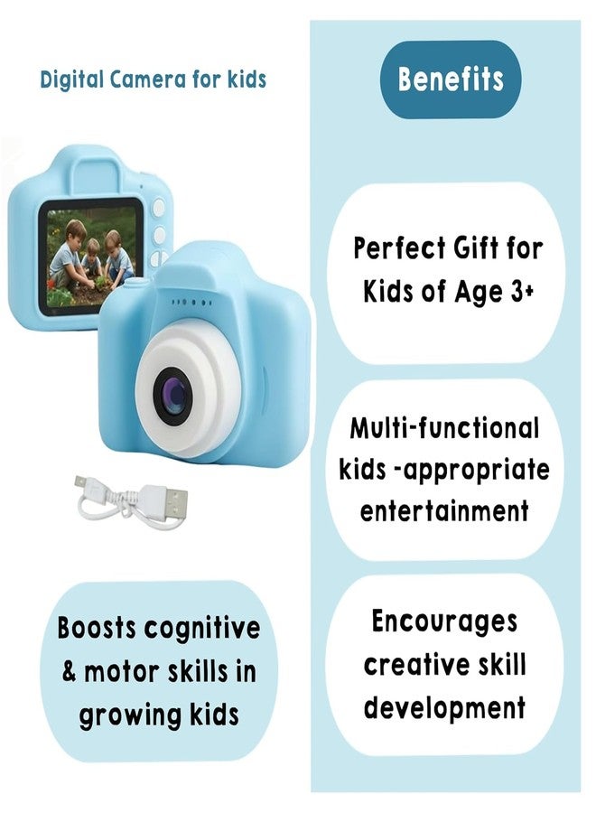 سنابترون كاميرا سنابترون الرقمية للأطفال، بدقة 3 ميجابكسل وفيديو عالي الوضوح 1080 بكسل، مع شاشة IPS بحجم 2 بوصة وسعة تخزين 32 جيجابايت | ألعاب كاميرا صغيرة قابلة لإعادة الشحن عبر منفذ USB للأطفال | ألعاب تعليمية للأولاد والبنات من 7 إلى 14 سنة (أزرق) - Image 2