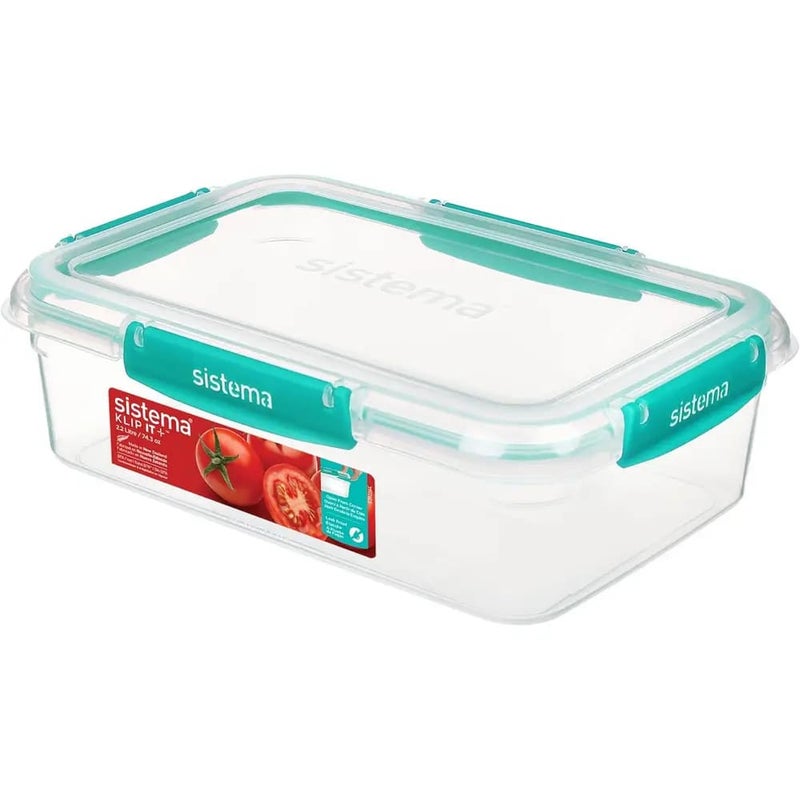 Sistema Klip IT Plus Square Food Storage Box, 2.2 Liter,