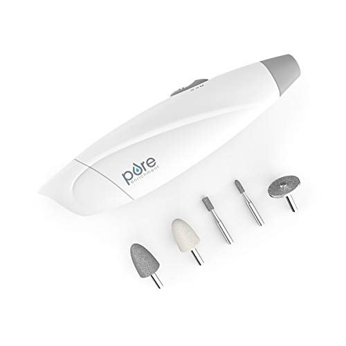 Pure Enrichment Pure Enrichment PureNails Express Cordless Manicure and Pedicure System  Portable BatteryPowered Nail File with 5 Interchangeable Attachments 2 Speeds and Storage Bag  Ideal for Travel  Home 