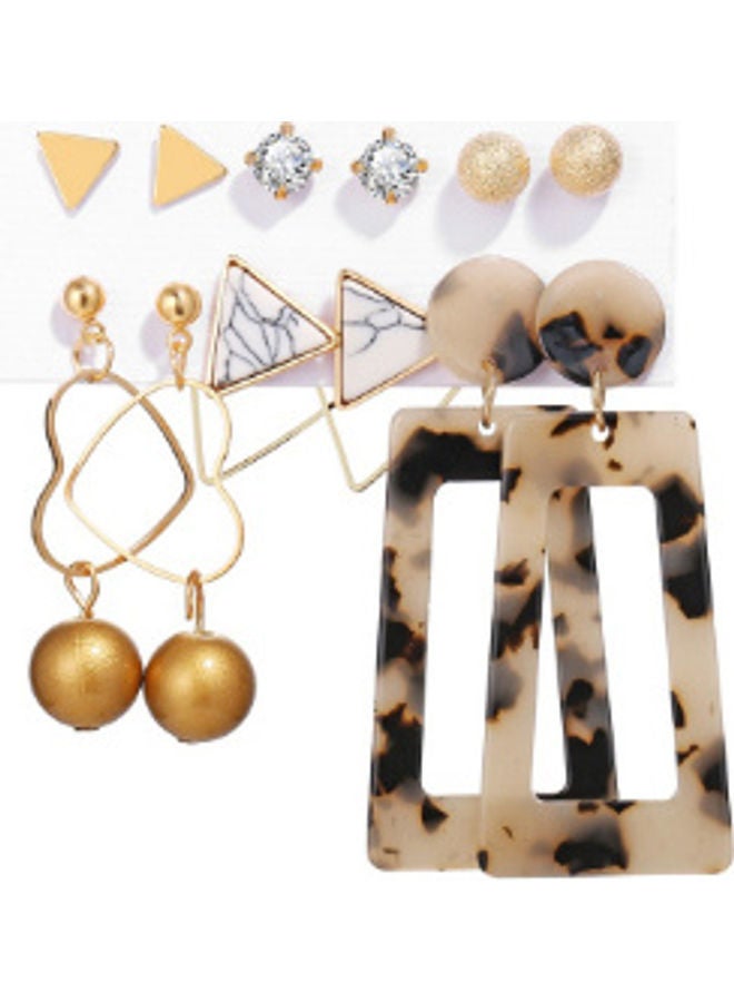 Pair Of 6 Ear Studs And Dangle Earrings Set