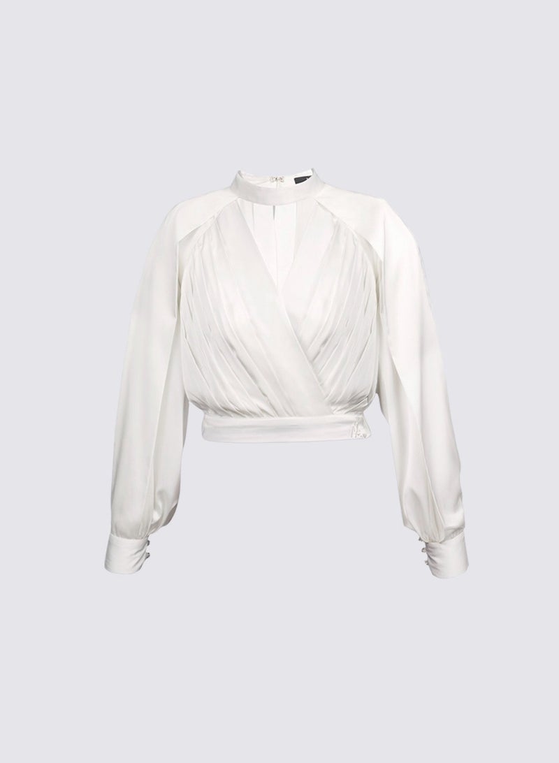 NIVA FASHION HOUSE Dahlia - Pleated Front Blouse  - Image 1