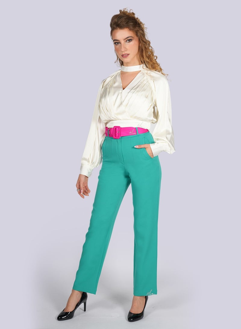 NIVA FASHION HOUSE Dahlia - Pleated Front Blouse  - Image 2