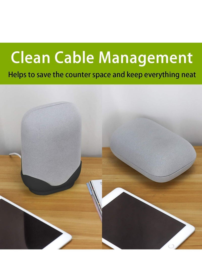 Captaintech 1 Pack White Outlet Nest Audio Wall Mount Holder Stand for Google Nest Audio Speaker,Space Saving & Stable Nest Audio Bracket Shelf in-Built Cable Management System, Easy Fast to Install - Image 4