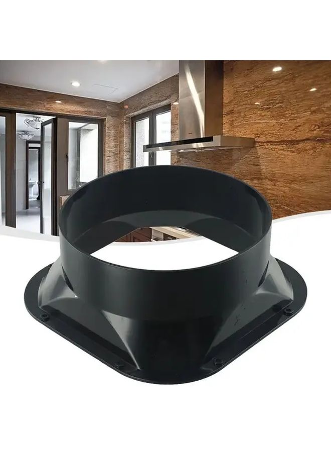 Adjustable Black ABS Plastic Wall Flange Connector For Ventilation Pipes 300mm - Image 5