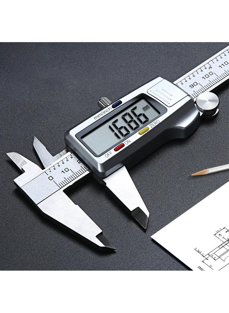 Generic Electronic Caliper 0-150MM High Precision Digital Vernier with LCD Display Measuring Ruler Stainless Steel Calipers for  - Image 1