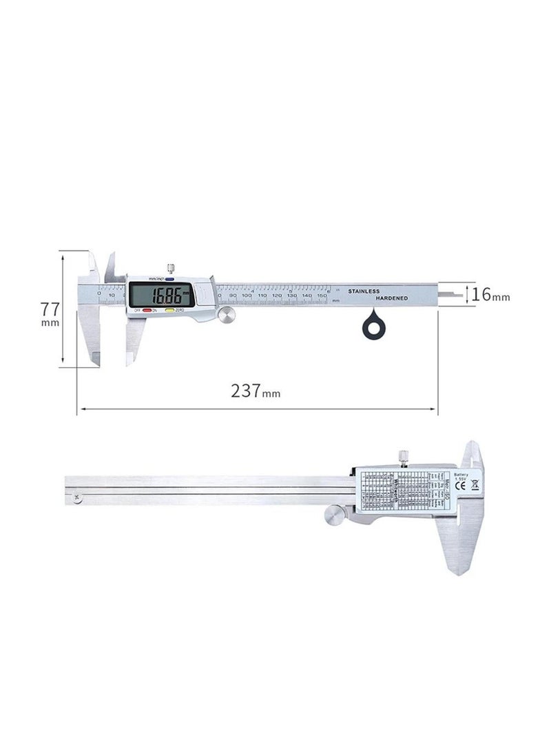 Generic Electronic Caliper 0-150MM High Precision Digital Vernier with LCD Display Measuring Ruler Stainless Steel Calipers for  - Image 4