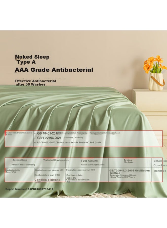 Amor high-grade Class A 100s Long-staple Cotton Bed Sheet Pure Cotton All Cotton Tian Shui Green 245x250cm