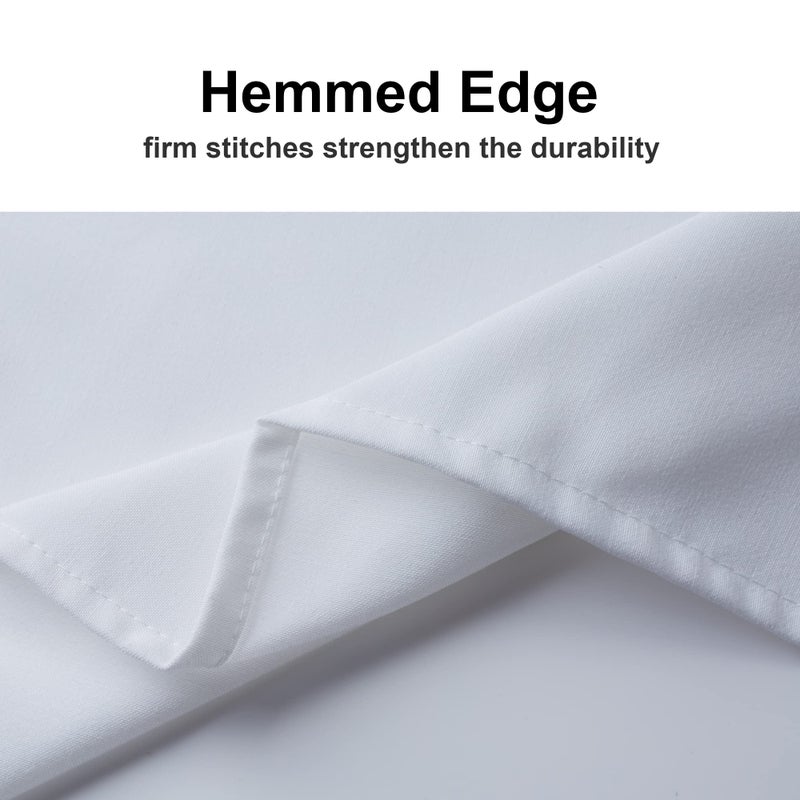 Weavric Cloth Dinner Napkin Bulk  Set of 12  20 X 20 Inches Washable Reusable White Table Napkins with Hemmed Edge for Wedding  Party  Hotel  Restaurant - Image 4