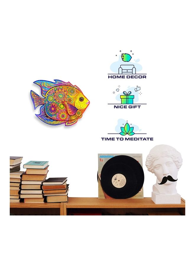 125-Piece Rainbow Fish A4 Wooden Jigsaw Puzzles 29cm - Image 2