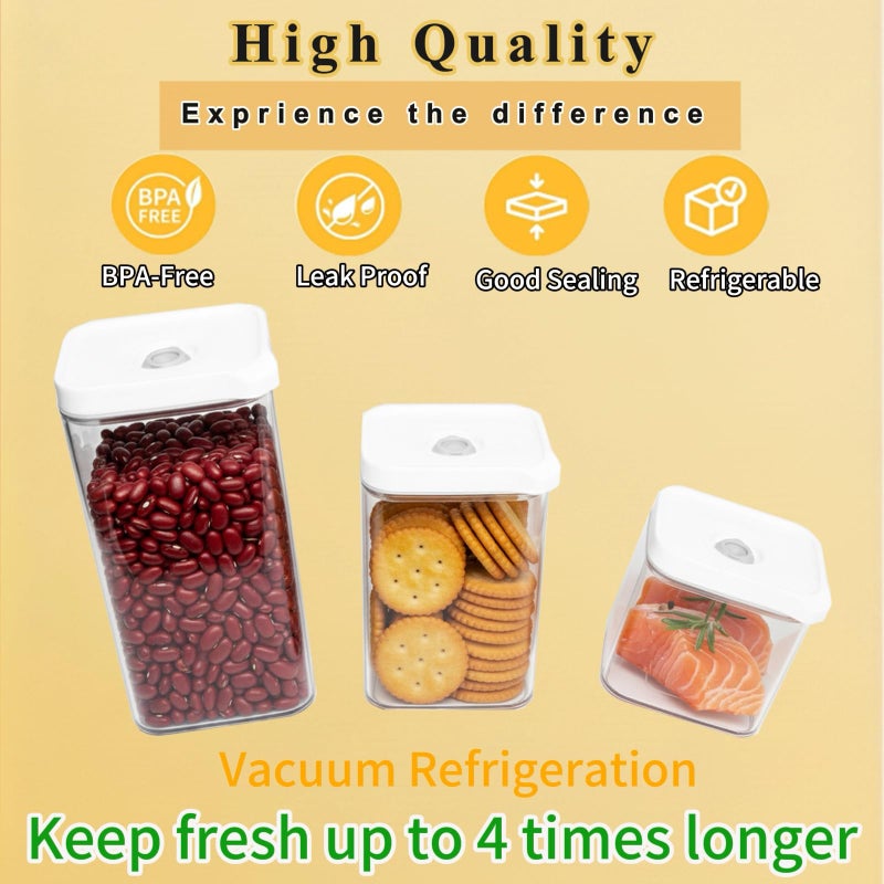 BARRYSAIL Vacuum Sealed Food Storage Containers with Pump â€“ Airtight, Keeps Food Fresh, Prevents Bacteria â€“ Ideal for Grains, Coffee, Snacks & dog food storage container(4-Piece Set) - Image 5
