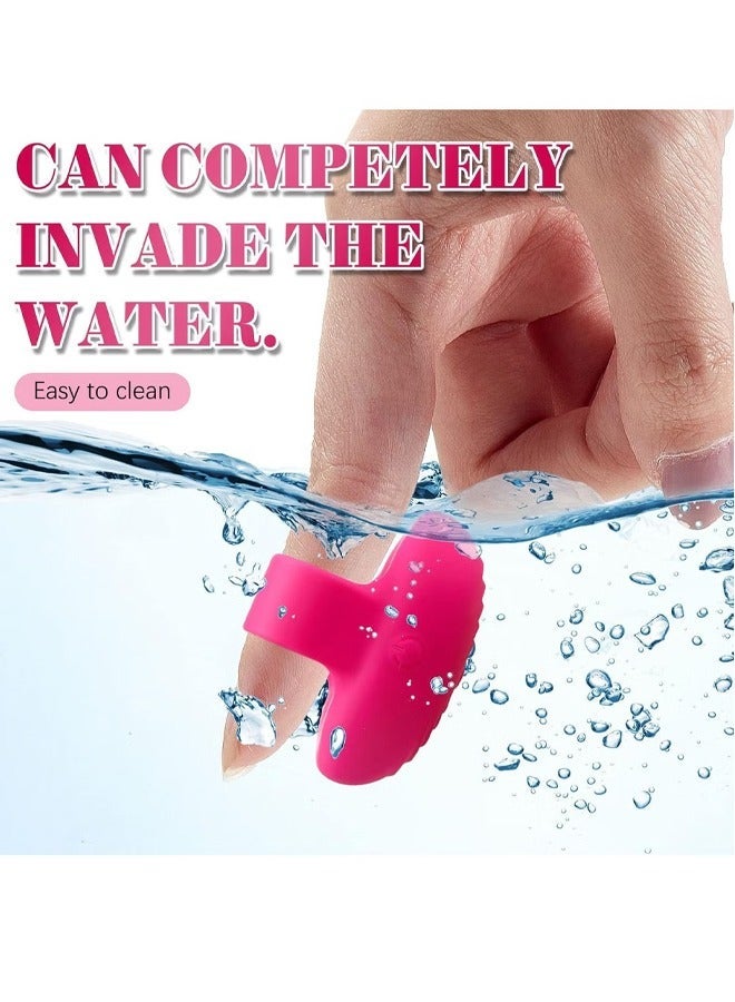 QERO Pocket Mini Ring Facial and Eye Massage Ball USB Rechargeable Fingertip Massager Rose Red Face Massager Facial Muscle Tightening Anti Aging Relief Eyes Dark Circles Eye Puffiness Fatigue - Image 5