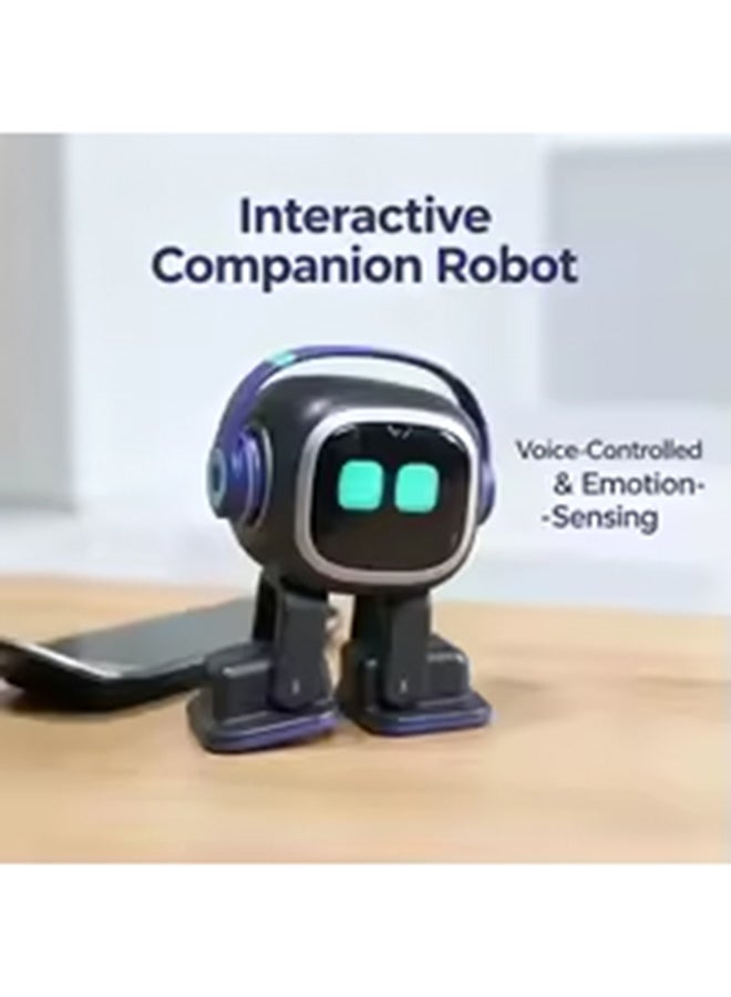 LIVING.AI EMO Robot Desktop Pet Companion (Skateboard-Black) | AI-Powered Smart Robot with Voice Interaction, Smart Light & Wireless Charging Skateboard Base for Kids and Adults - Black - Image 2