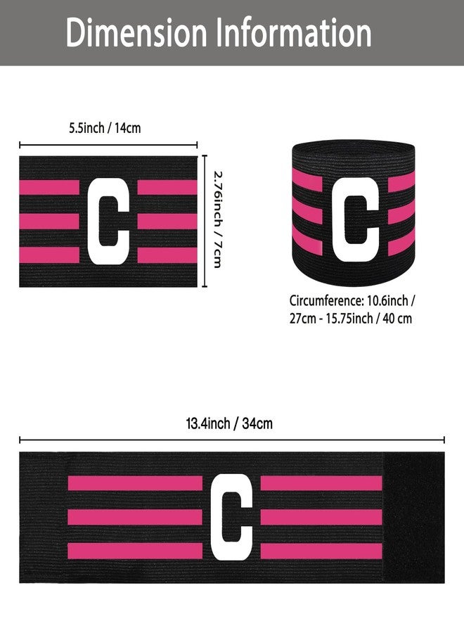 FUNAUPGO Sports Captain C Arm Band for Team Training, Unisex Elastic Soccer Captain Armband Adjustable Outdoor Football Player Captain's ArmBands for Adult (Black) - Image 3