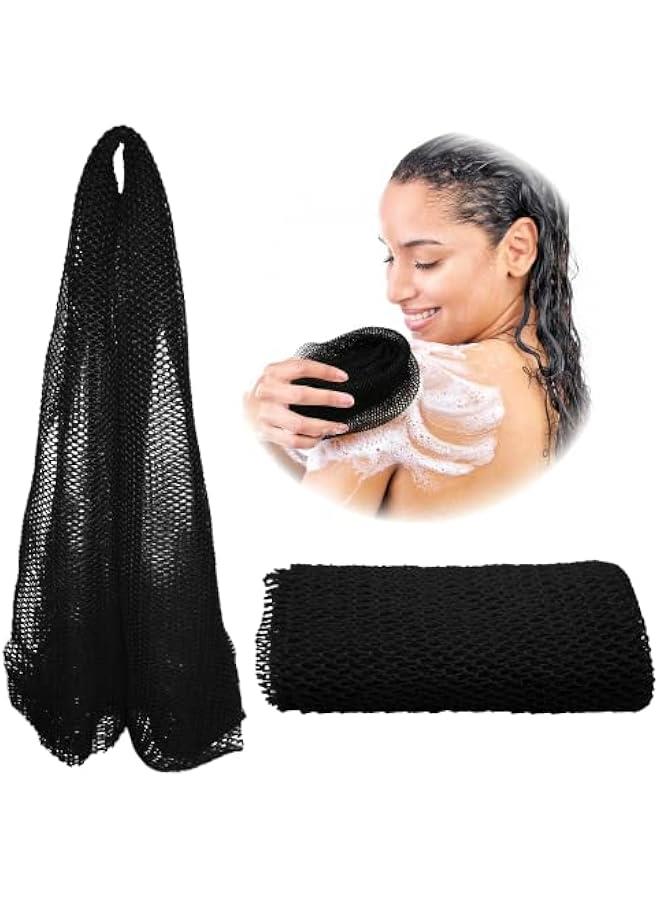 شبكة استحمام أفريقية طويلة شريط تقشير وفرك الجسم إسفنجة شبكية أفريقية لغسل الجسم - Image 1