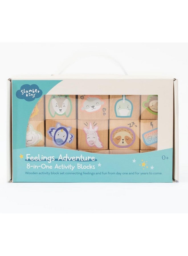 Slumberkins Slumberkins Feelings Adventure Activity Blocks - Early Emotional Learning Game for Families - Includes 15 Activity Blocks, Activity Guidebook, Travel Box & Storage Bag  - Image 1