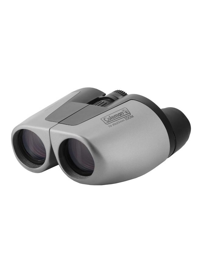 10-30x25 Compact Zoom Binoculars, Silver (CZ103025)