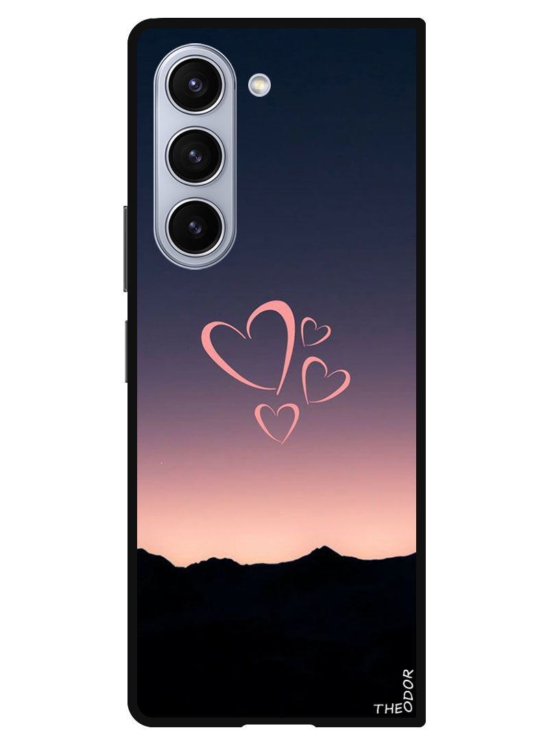 Theodor Protective Case Anti Scratch Shock Proof Bumper Cover For Samsung Galaxy Z Fold 6 Four Hearts - Image 1