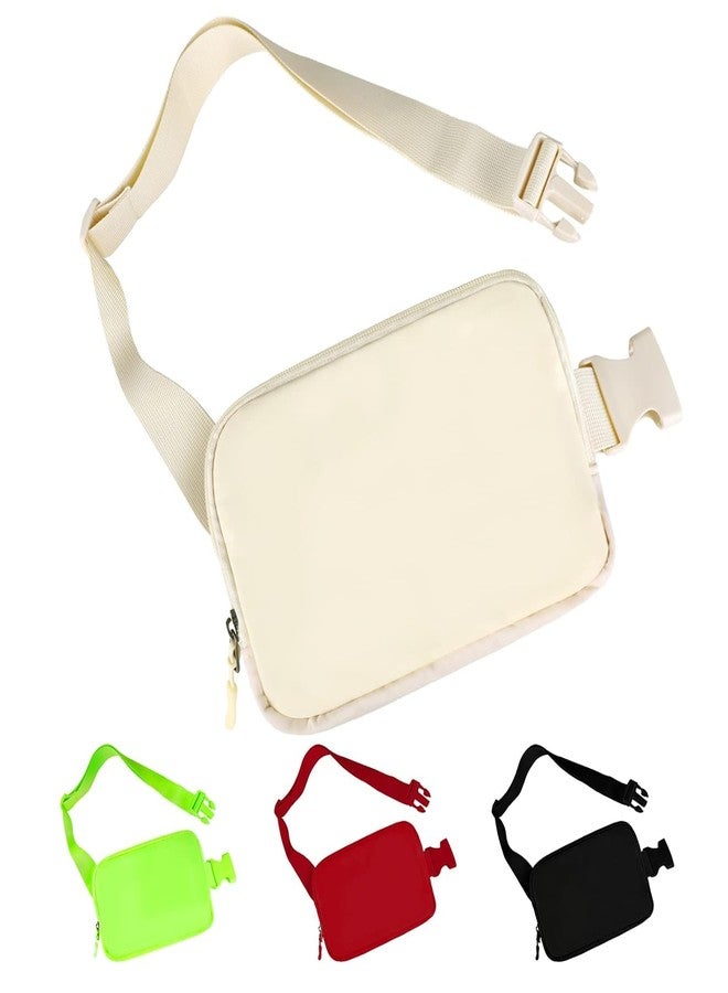 STARFLYER Fanny Packs for Women Men - Unisex Mini Belt Bag with Adjustable Strap for Running, Travel and Hiking, White, Storage Bag. (Beige) - Image 1