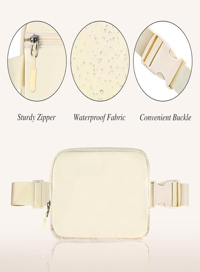 STARFLYER Fanny Packs for Women Men - Unisex Mini Belt Bag with Adjustable Strap for Running, Travel and Hiking, White, Storage Bag. (Beige) - Image 5