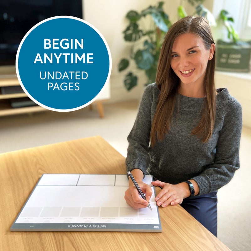 Clear Mind Concepts Weekly Desk Planner - Large 11.3â€ x 16.5â€ Tear-Off Pad, 52 Undated Sheets, Thick 120gsm No-Bleed Paper - To-Do List, Notes & Weekly Schedule Organizer - Image 4