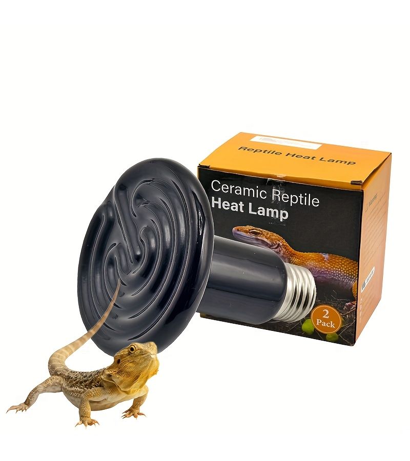 2 Pack 75W Reptile Heating Lamps Ceramic Heaters for Amphibian Pet Tanks Suitable for Lizards Bearded Dragons Turtles Snakes and Hatching Chicks - Image 3