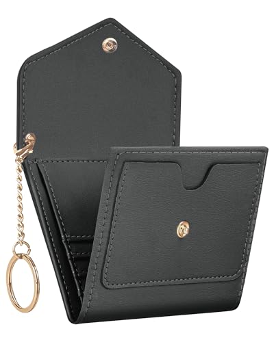 Gostwo Womens Wallet RFID Blocking Small Wallets Woman Credit Card Holder Trifold Ladies Wallets with Coins Zipper Pocket(Deep Grey) - Image 1