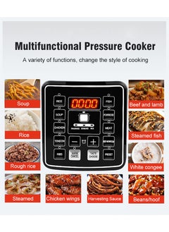 SILVER CREST 10 In 1 Electric Pressure Cooker Instant Programmable Smart Pot 1050 Watts Rice Cooker, 6 Liters, 10 Smart Programs Black MES6817  - Image 4