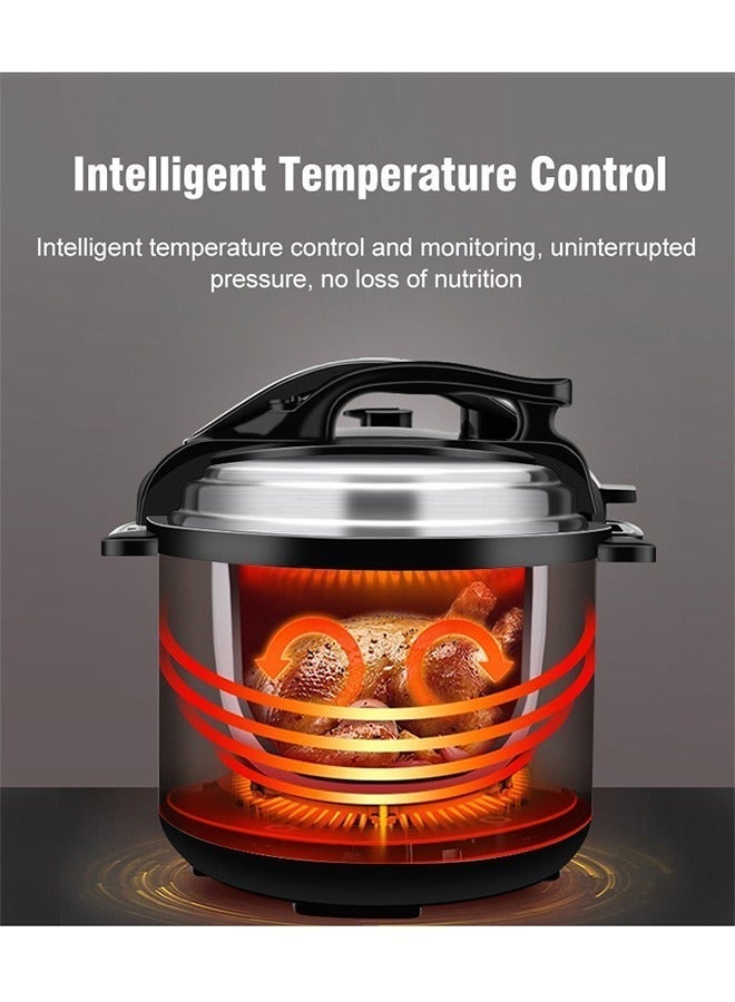 SILVER CREST 10 In 1 Electric Pressure Cooker Instant Programmable Smart Pot 1050 Watts Rice Cooker, 6 Liters, 10 Smart Programs Black MES6817 - Image 5