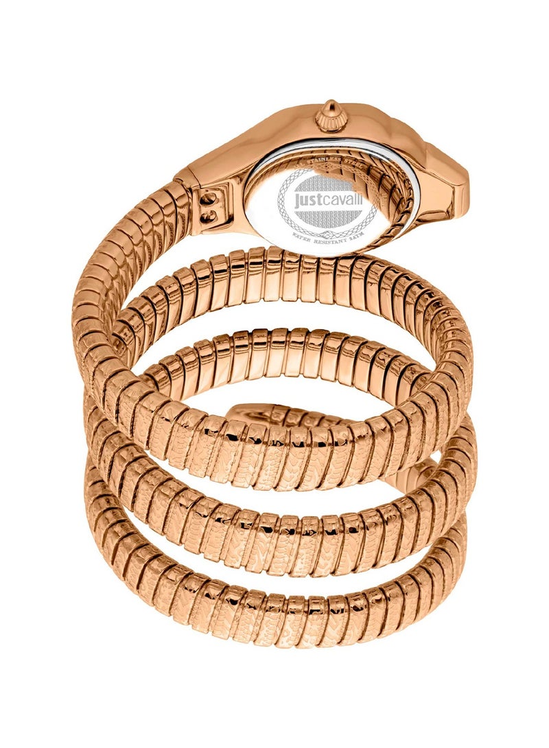 Just Cavalli ساعة أنالوج زرقاء ذهبية وردية للنساء - JC1L271M0045 - Image 3