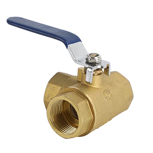 Areyourshop 1 DN25 3 Way Ball Valve Three T Port NPT Brass Female Type For Water Oil 1 Inch Brass Ball Valve - Image 1